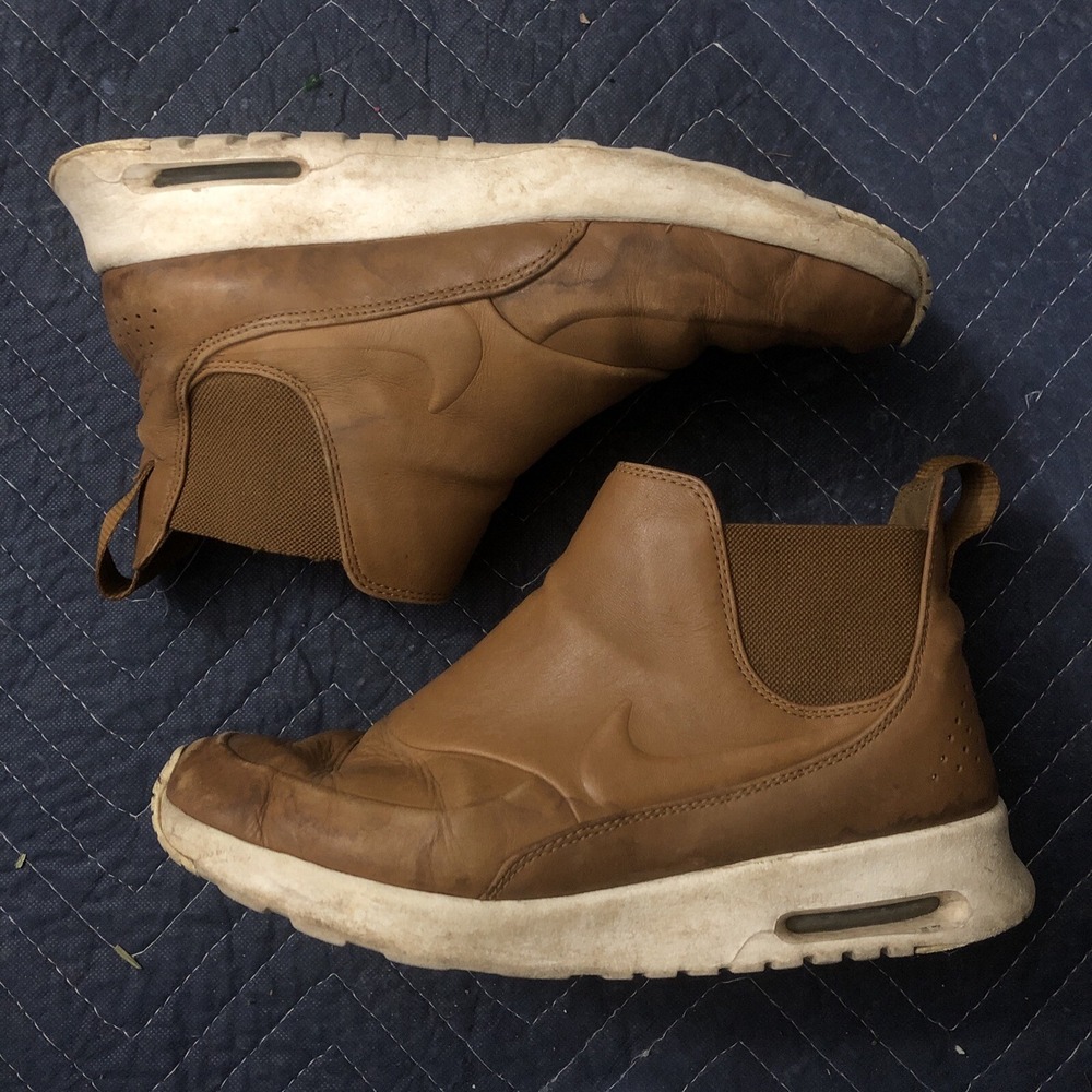 Nike Air Max Thea Mid Ale Brown Leather Shoes 859550-200 Womens Size 9.5